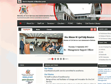Tablet Screenshot of civilservice.govmu.org